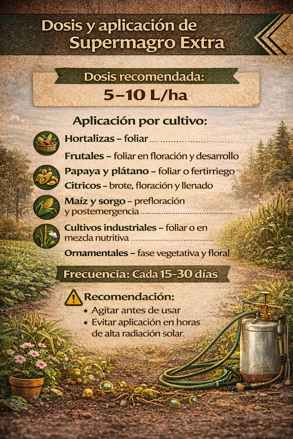 Supermagro Extra El Guardabosques Biofertilizante Orgánico para Mayor Floración, Cuajado y Rendimiento 20L