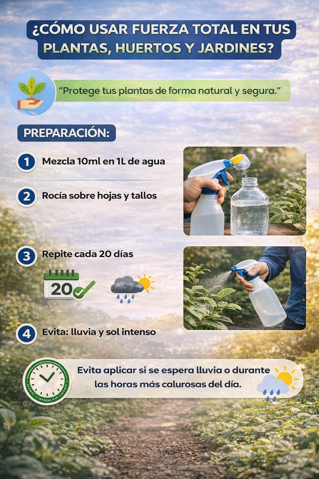 20L Jabón Potásico Fuerza Total – Insecticida, Fungicida y Acaricida Profesional para Control de Plagas en Cultivos