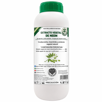 Extracto de Neem Concentrado | Repelente Natural y Coadyuvante Agrícola para Control de Plagas 1L