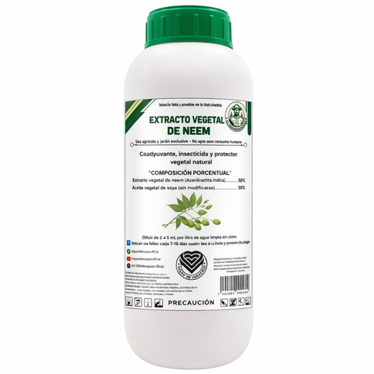 Extracto de Neem Concentrado | Repelente Natural y Coadyuvante Agrícola para Control de Plagas 1L