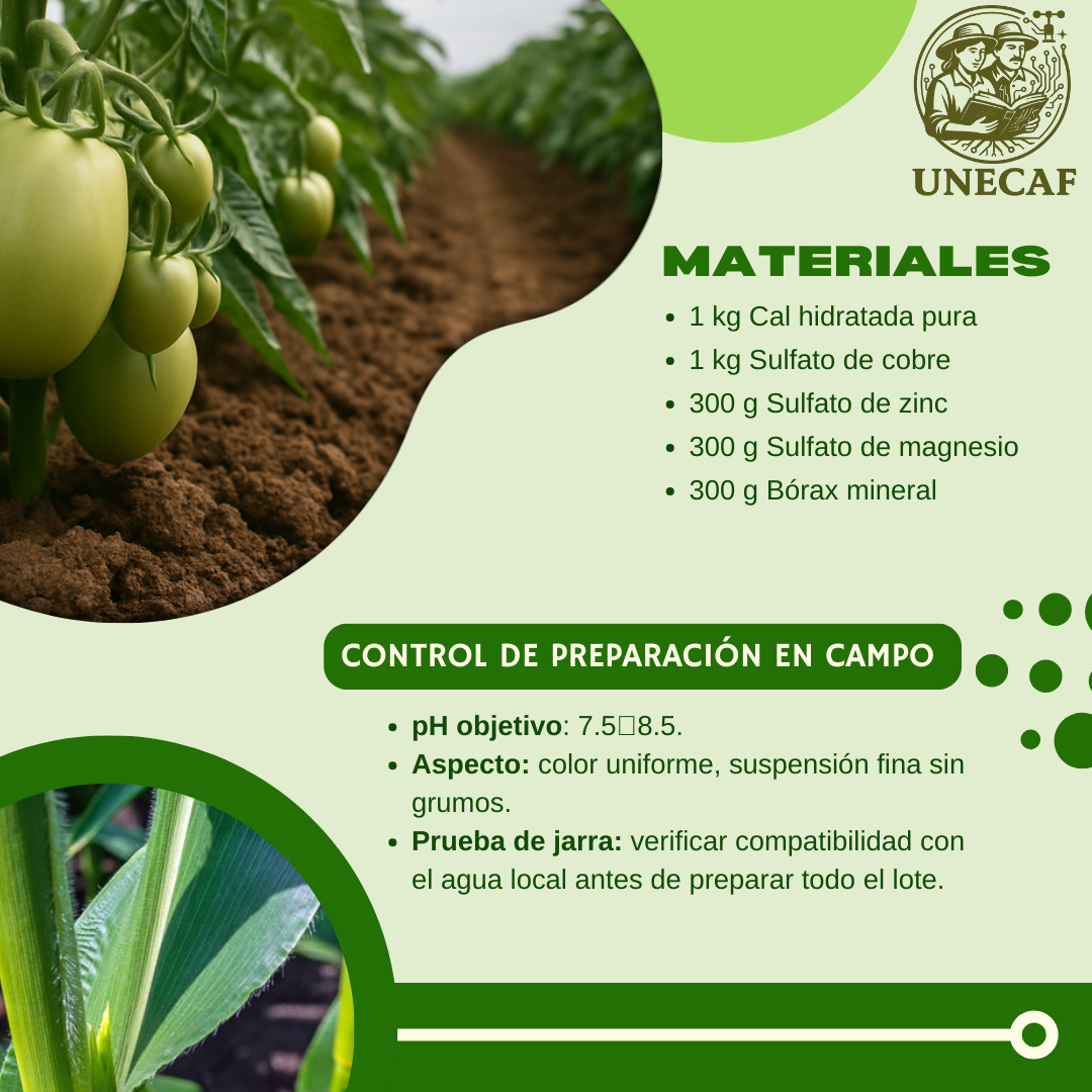 Kit para Preparar Caldo Visosa – Protector foliar mineral con micronutrientes para prevenir hongos y bacterias (rinde 1 ha)