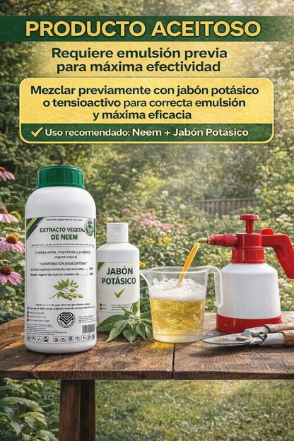 Extracto de Neem Concentrado | Repelente Natural y Coadyuvante Agrícola para Control de Plagas 20L
