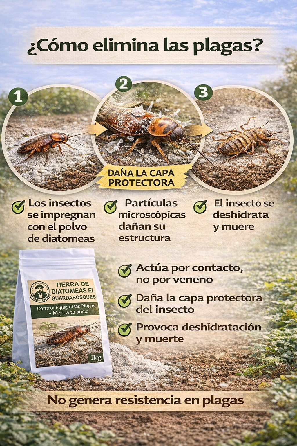 Tierra de Diatomeas – Enmienda mineral natural para mejorar suelos, controlar plagas y aportar silicio
