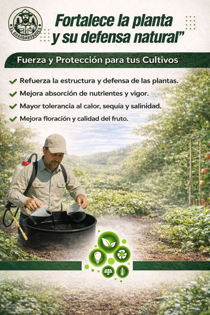 Jabón Potásico Amor Verde – Bioestimulante foliar con potasio, yodo, silicio, titanio y selenio para sanidad y resiliencia de cultivos