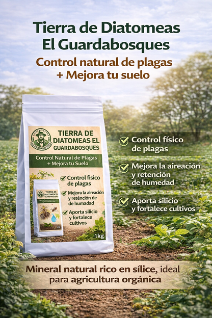 Tierra de Diatomeas – Enmienda mineral natural para mejorar suelos, controlar plagas y aportar silicio