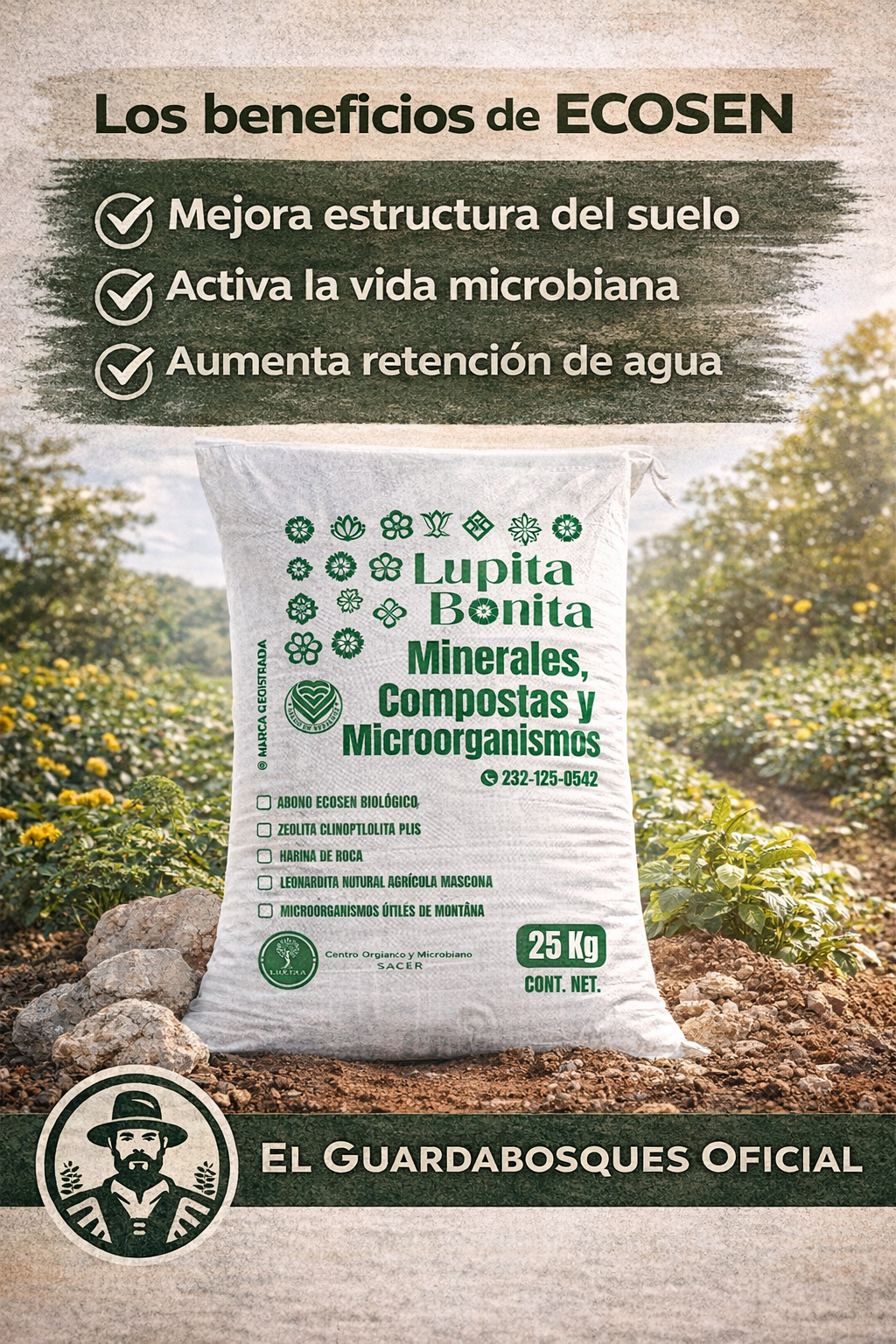 ECOSEN Biofertilizante Regenerativo para Suelos Degradados | Activa Vida Microbiana y Fertilidad Real